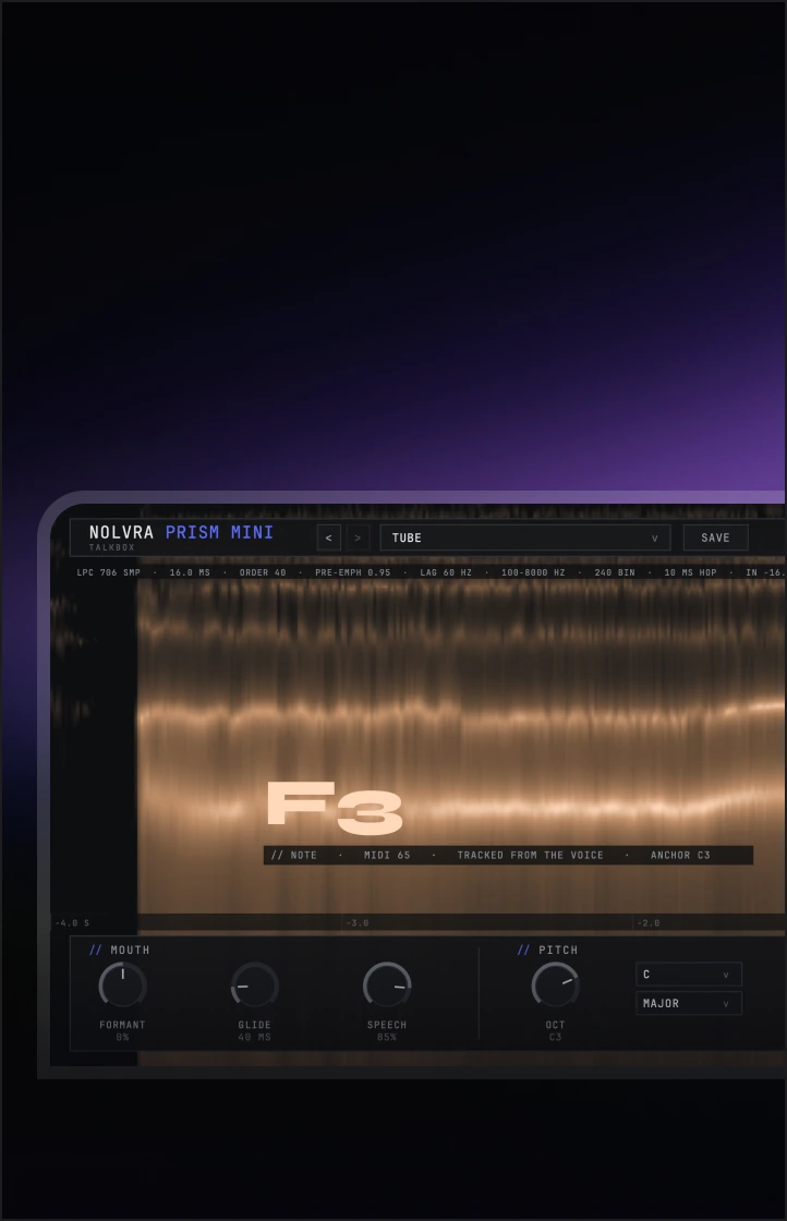 PRISM MINI plugin interface