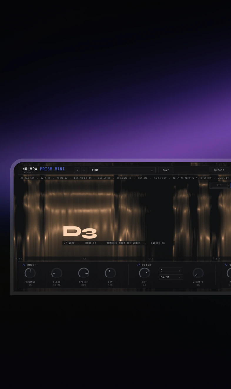 PRISM MINI plugin interface