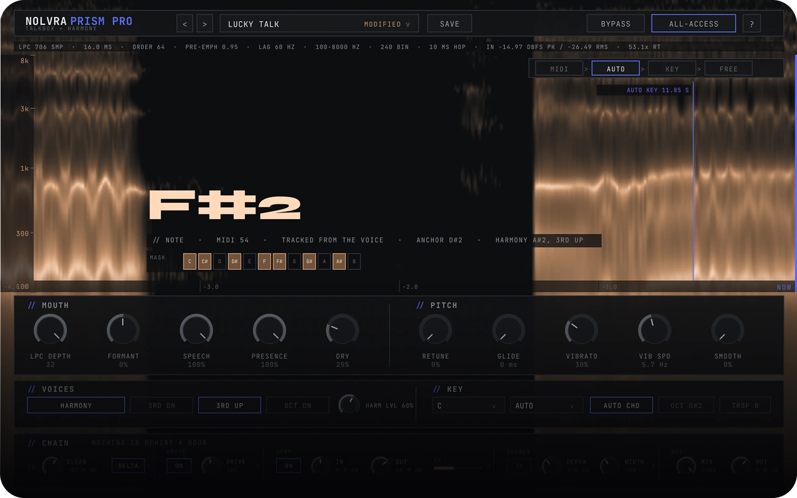 Nolvra PRISM Talkbox plugin interface